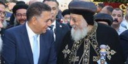 محافظ القليوبية يستقبل البابا تواضروس الثاني بكنيسة مار بولس الرسول بمدينة العبور