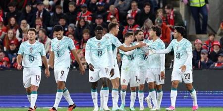 دوري الأمم الأوروبية، البرتغال تتقدم على النرويج 1-0 في الشوط الأول