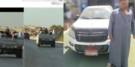 ضبط سائق سمح لعمال بالجلوس أعلى صندوق سيارة ربع نقل بالشرقية