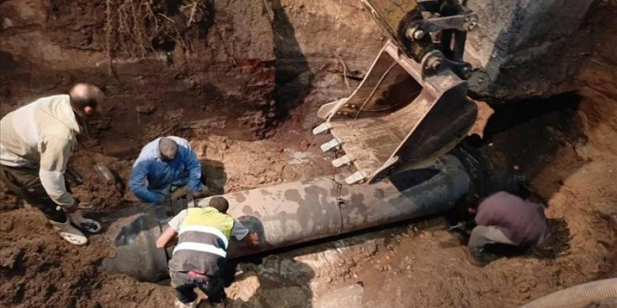 انتهاء إصلاح خط مياه رئيسي في أبو حماد بالشرقية