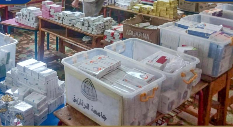 تقديم الخدمة الطبية لـ 1051 مستفيدا بالإسماعيلية في قافلة طبية مشتركة لجامعتي الزقازيق وقناة السويس