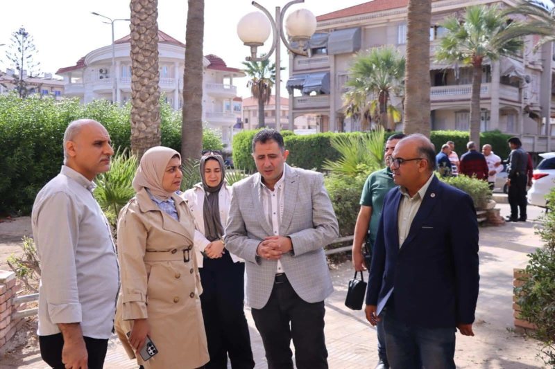 محافظ دمياط يتفقد أعمال التجهيز والتشغيل التجريبي لمركز شبكات المرافق الجديد برأس البر
