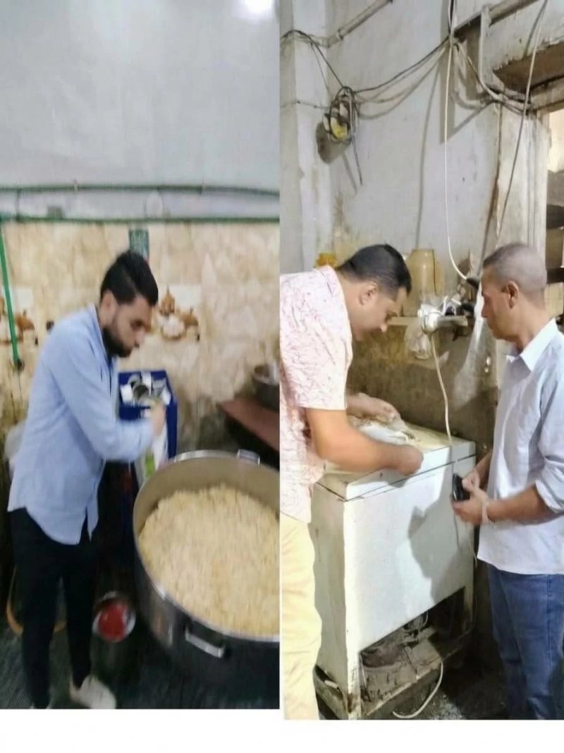 ضبط 75 كيلوجرامًا من مصنعات الحواوشي مجهولة المصدر داخل مطعم كشري في الفشن ببني سويف